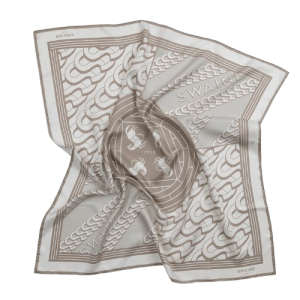 Monogrammed Silk Scarf